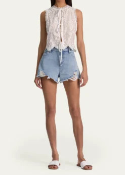 ALICE + OLIVIAAmal Embroidered Tank Top