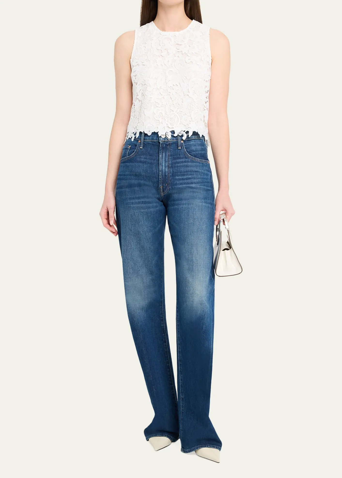 ALICE + OLIVIAAmal Lace Tank Top