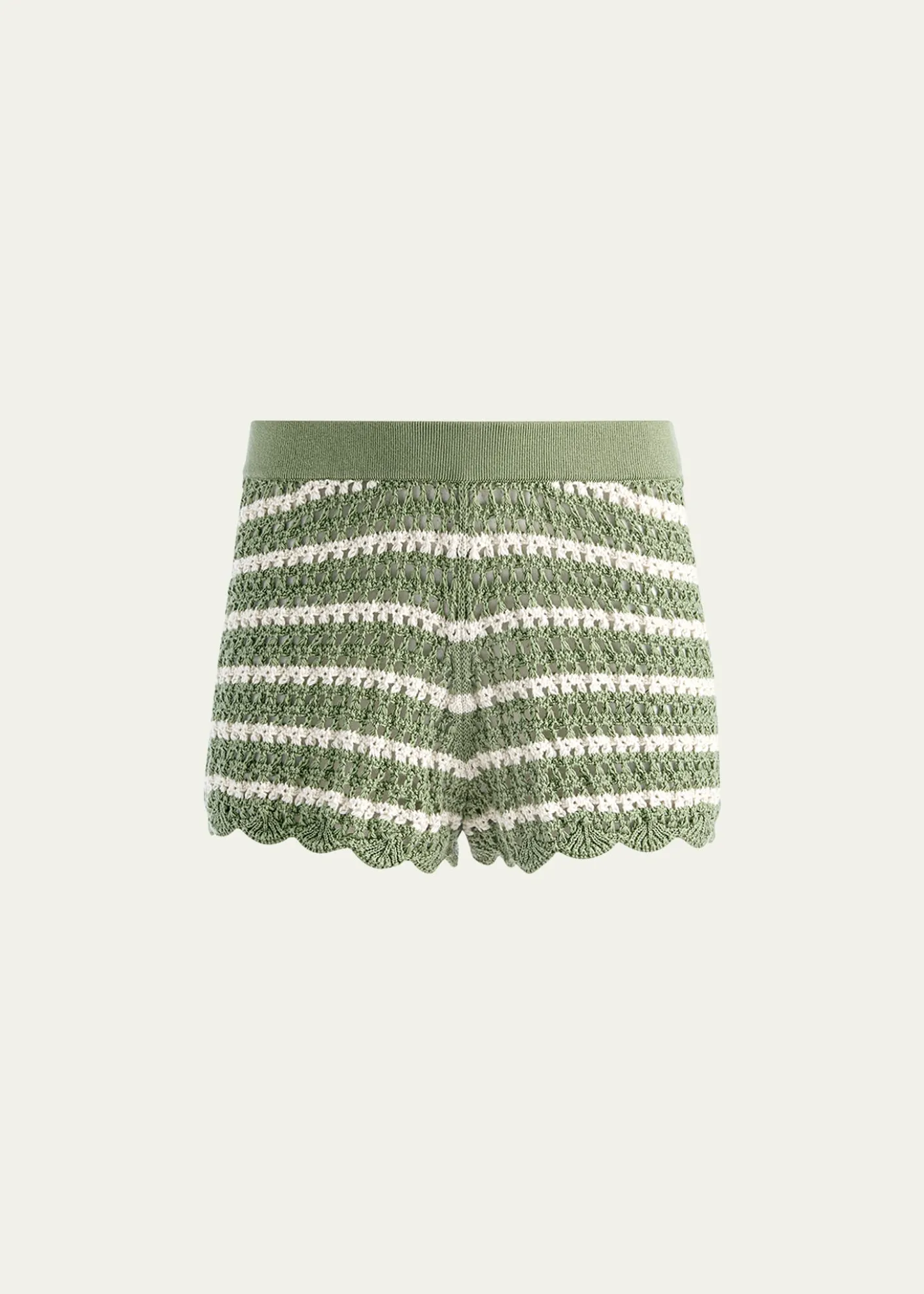 ALICE + OLIVIABobbi Striped Pointelle Shorts