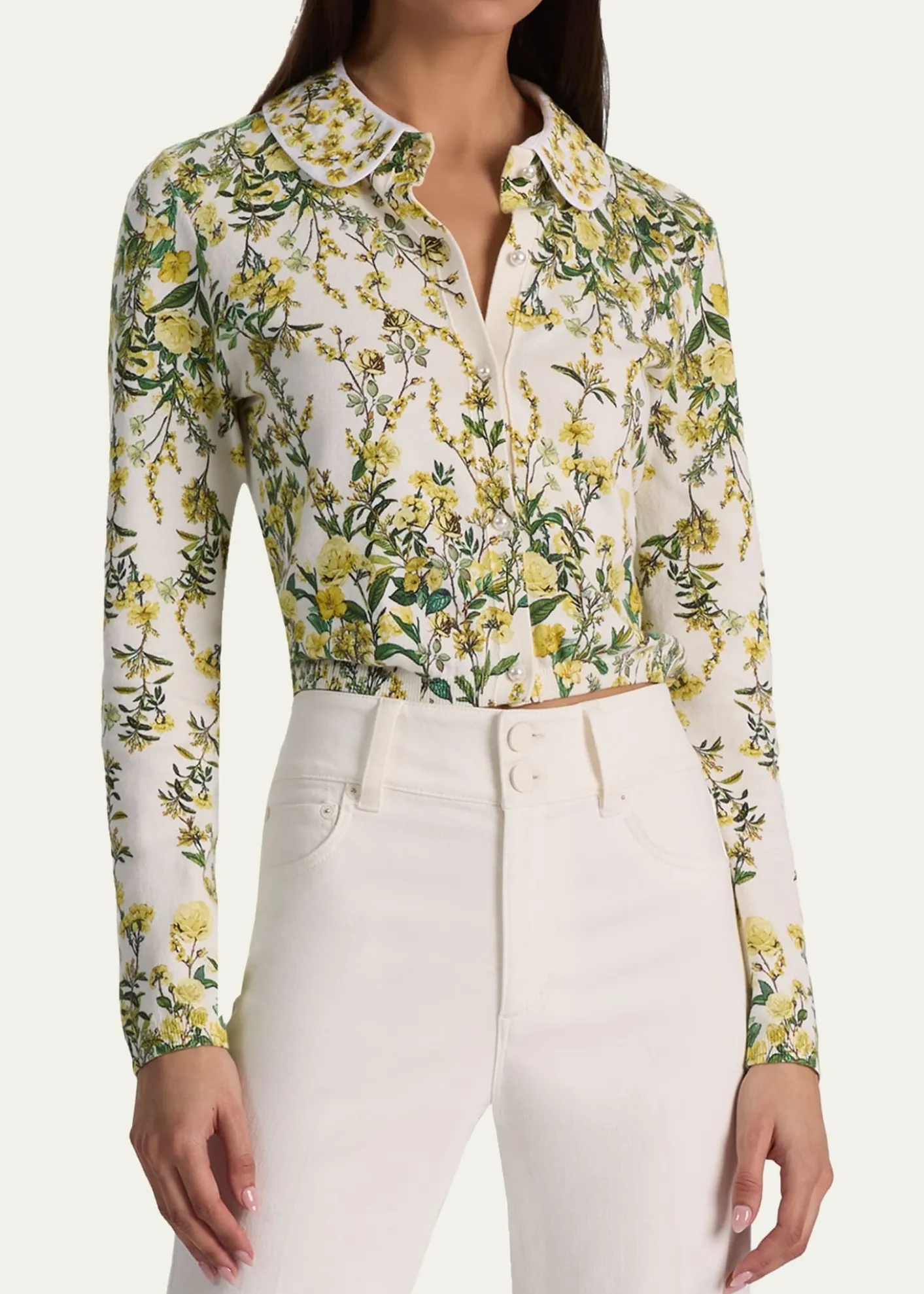 ALICE + OLIVIACarson Printed Cardigan