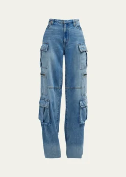 ALICE + OLIVIACay Baggy Denim Cargo Pants