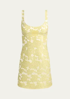 ALICE + OLIVIACharlotte Floral Jacquard Mini Dress