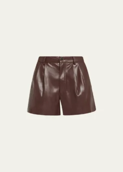 ALICE + OLIVIAConry Vegan Leather Trouser Shorts