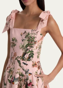 ALICE + OLIVIAHana Floral Tie-Shoulder Maxi Dress