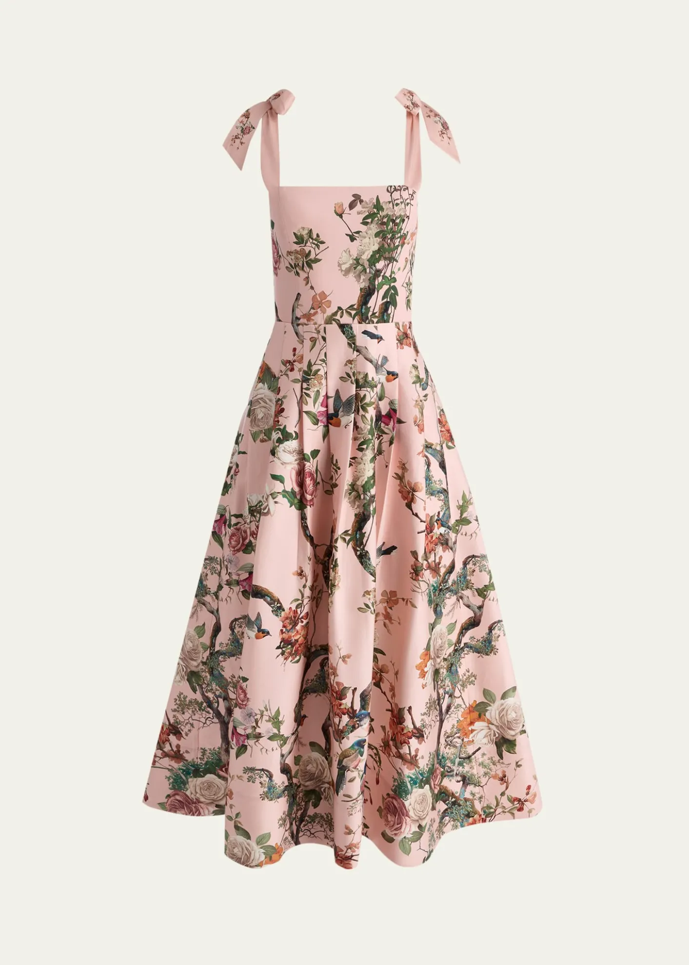 ALICE + OLIVIAHana Floral Tie-Shoulder Maxi Dress
