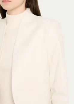 ALICE + OLIVIAHarvey Draped Open-Front Leather Jacket