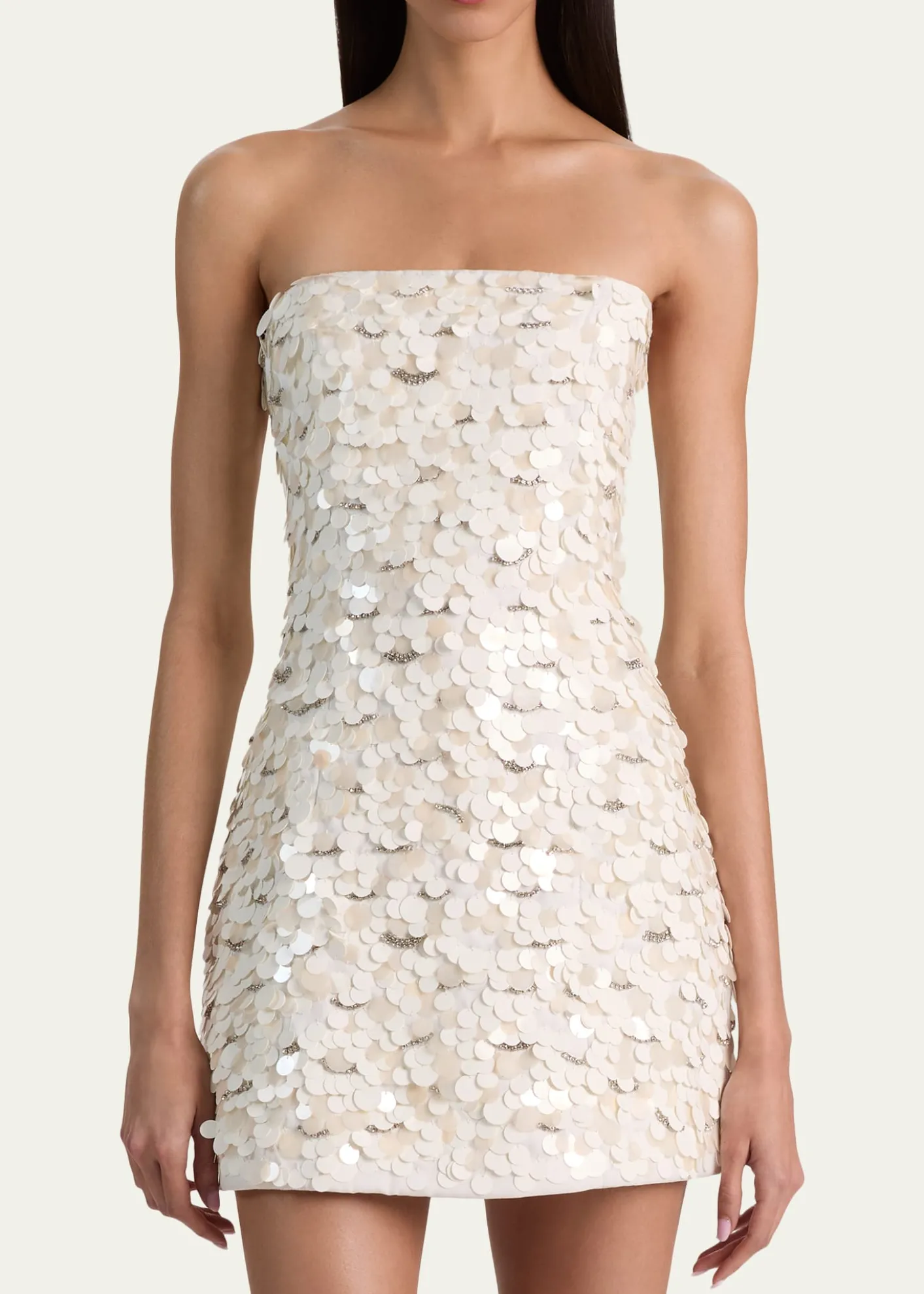 ALICE + OLIVIAKatia Sequined Strapless Mini Dress