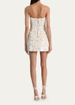 ALICE + OLIVIAKatia Sequined Strapless Mini Dress