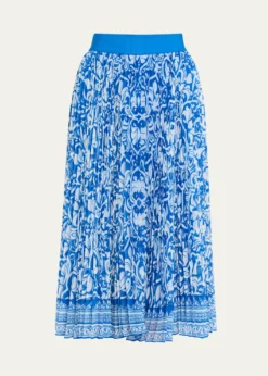ALICE + OLIVIAKatz Pleated Midi Skirt