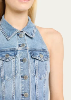 ALICE + OLIVIAKendall Denim Halter Mini Dress