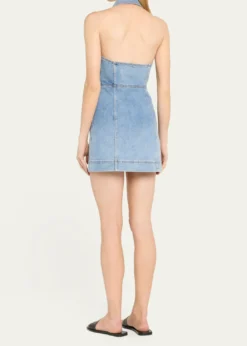ALICE + OLIVIAKendall Denim Halter Mini Dress