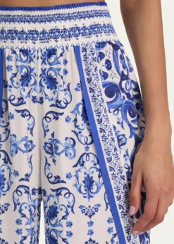 ALICE + OLIVIALarissa Smocked Open Pleat Pants