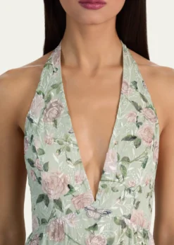 ALICE + OLIVIAMaura Embroidered Floral Tiered Maxi Dress