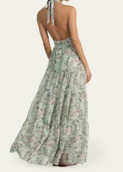 ALICE + OLIVIAMaura Embroidered Floral Tiered Maxi Dress