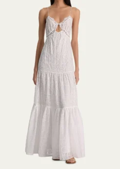 ALICE + OLIVIANicky Lace Tiered Maxi Dress