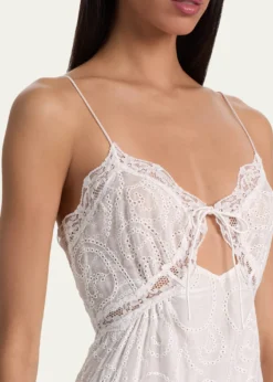 ALICE + OLIVIANicky Lace Tiered Maxi Dress