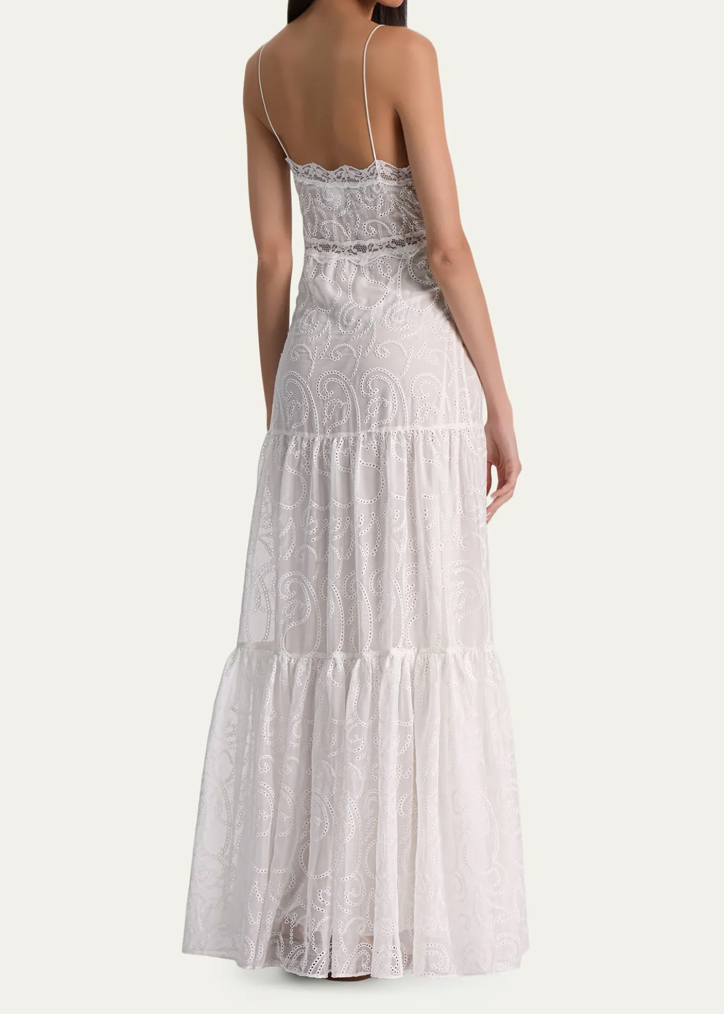 ALICE + OLIVIANicky Lace Tiered Maxi Dress