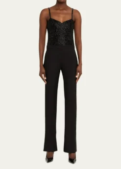 ALICE + OLIVIANina Embellished Bustier Top