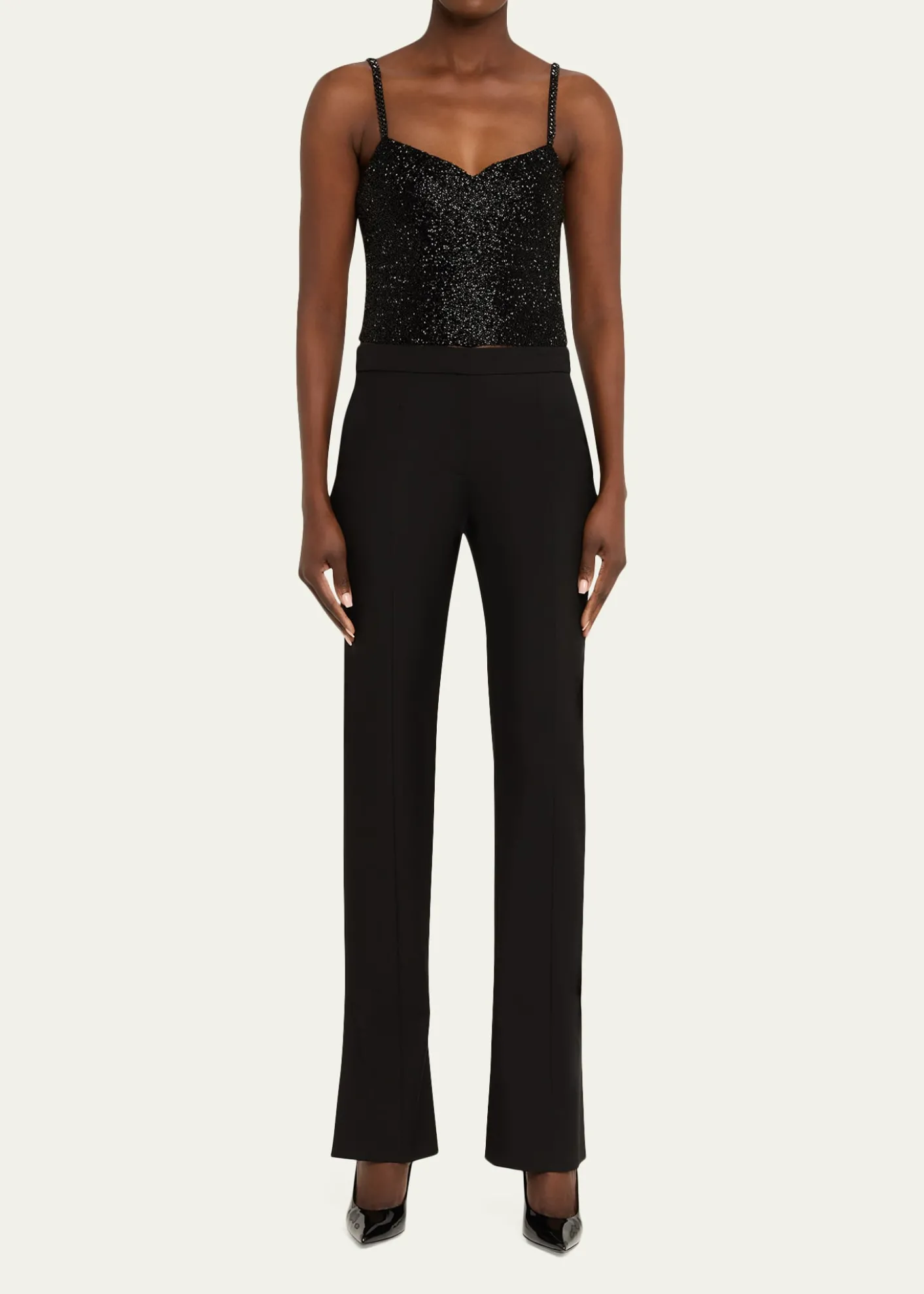 ALICE + OLIVIANina Embellished Bustier Top