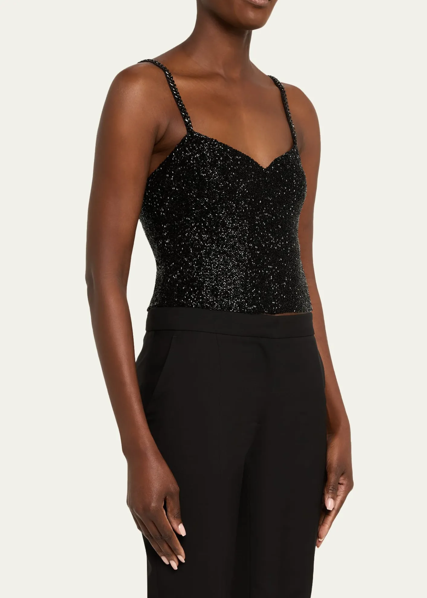 ALICE + OLIVIANina Embellished Bustier Top