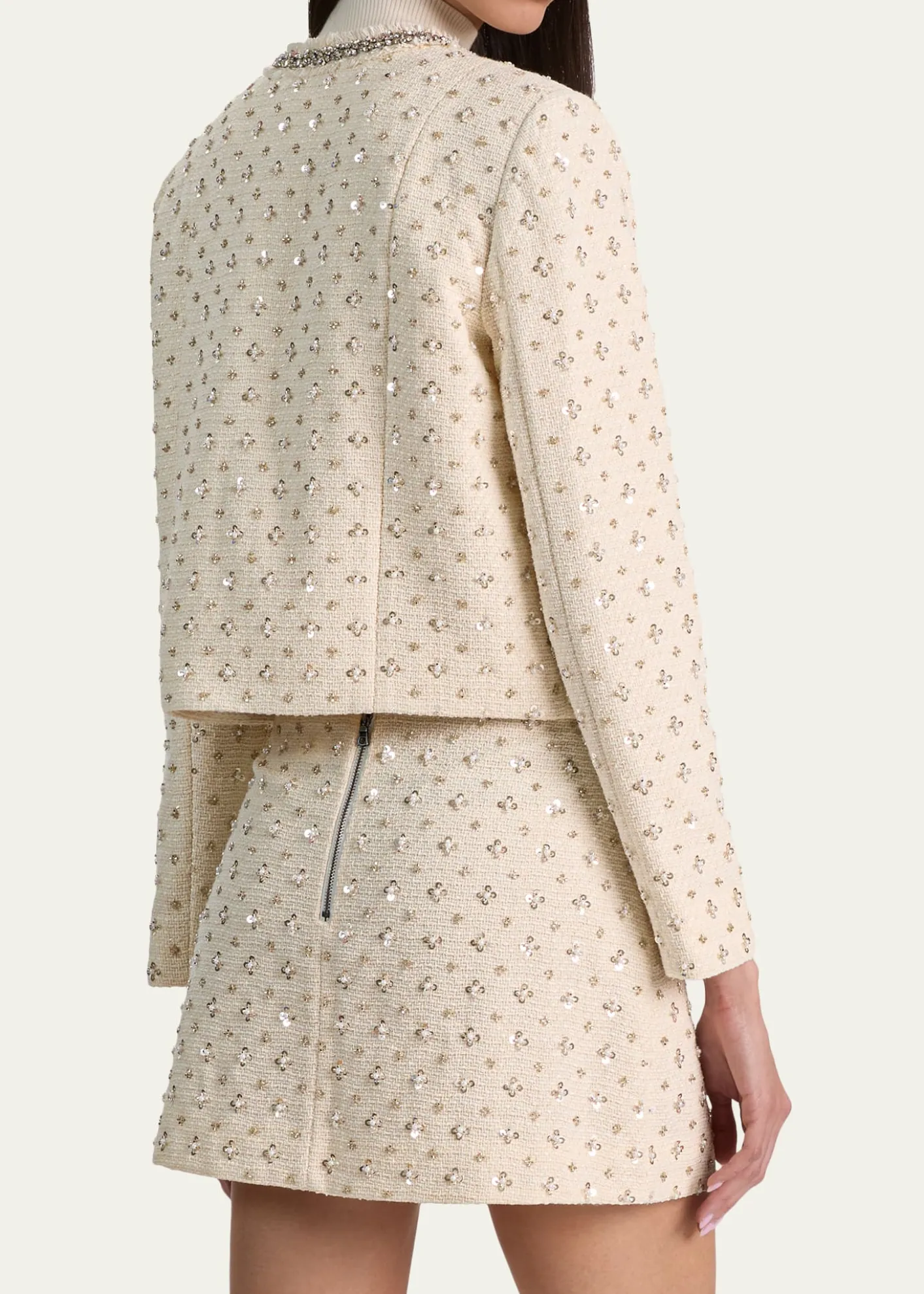 ALICE + OLIVIAThomasina Embellished Tweed Jacket