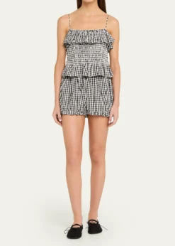 Alix of BohemiaBriar Gingham Seersucker Bloomer Shorts