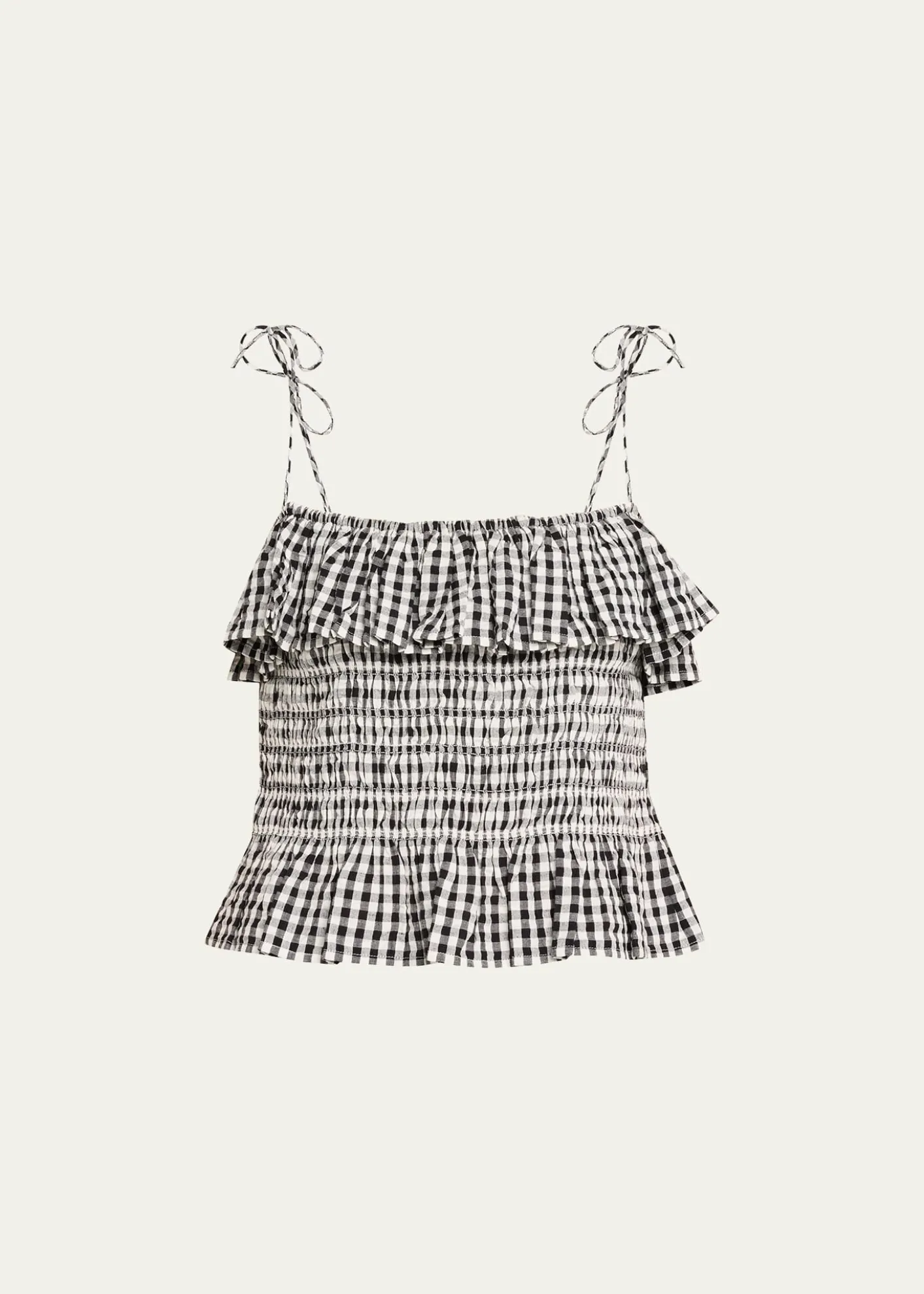 Alix of BohemiaClara Gingham Seersucker Top