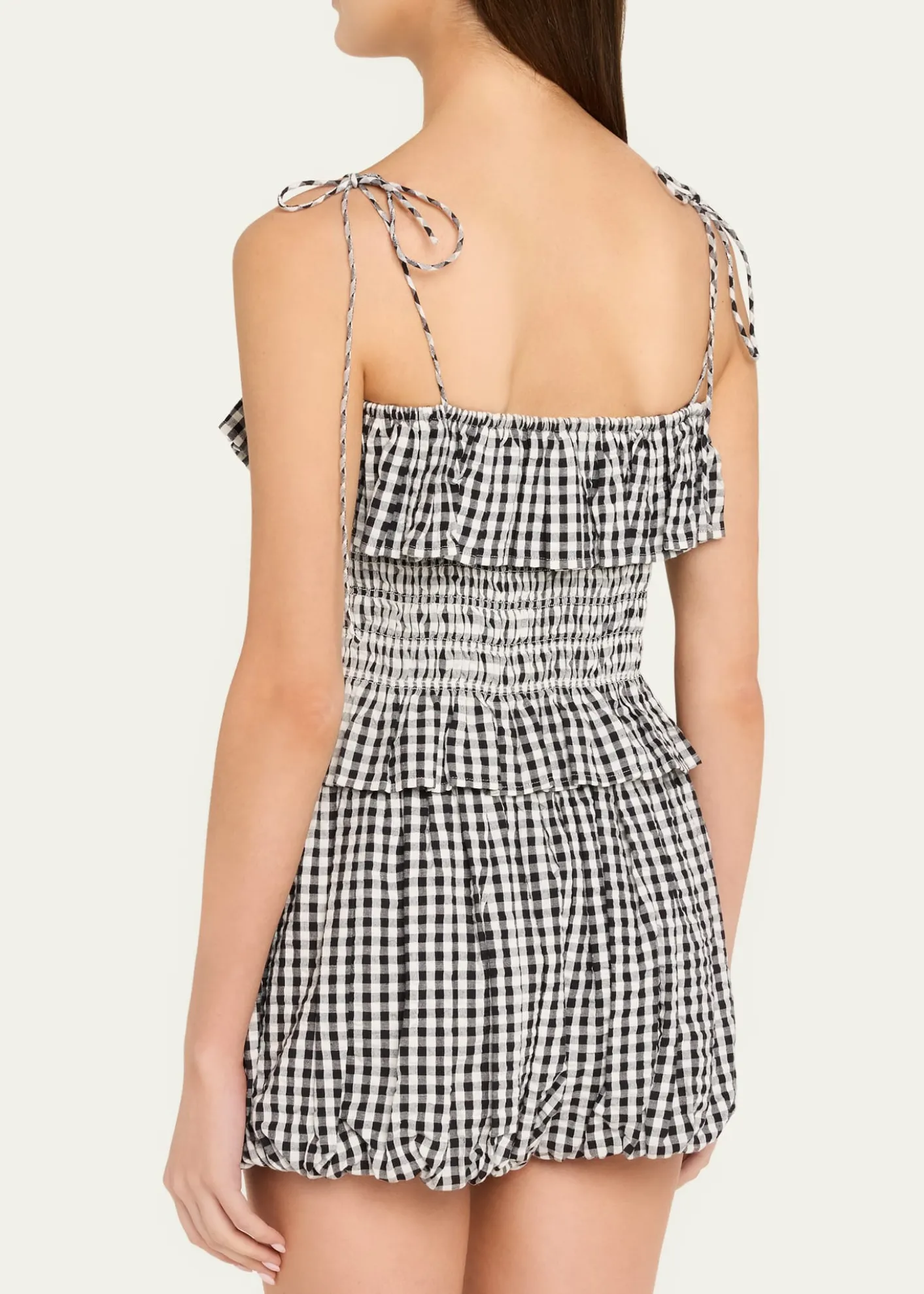 Alix of BohemiaClara Gingham Seersucker Top