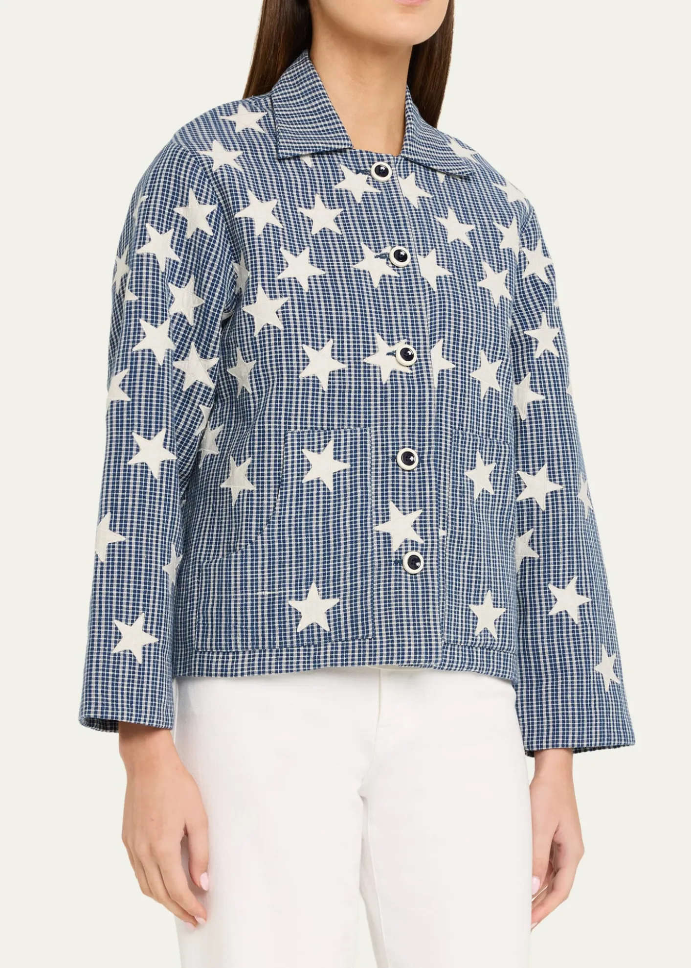 Alix of BohemiaWestern Plaid Star Embroidered Jacket