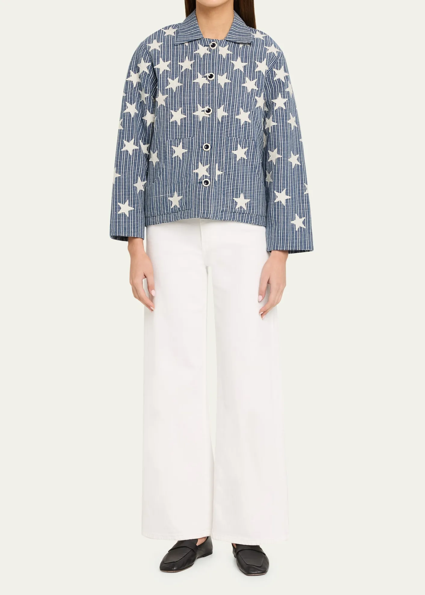 Alix of BohemiaWestern Plaid Star Embroidered Jacket
