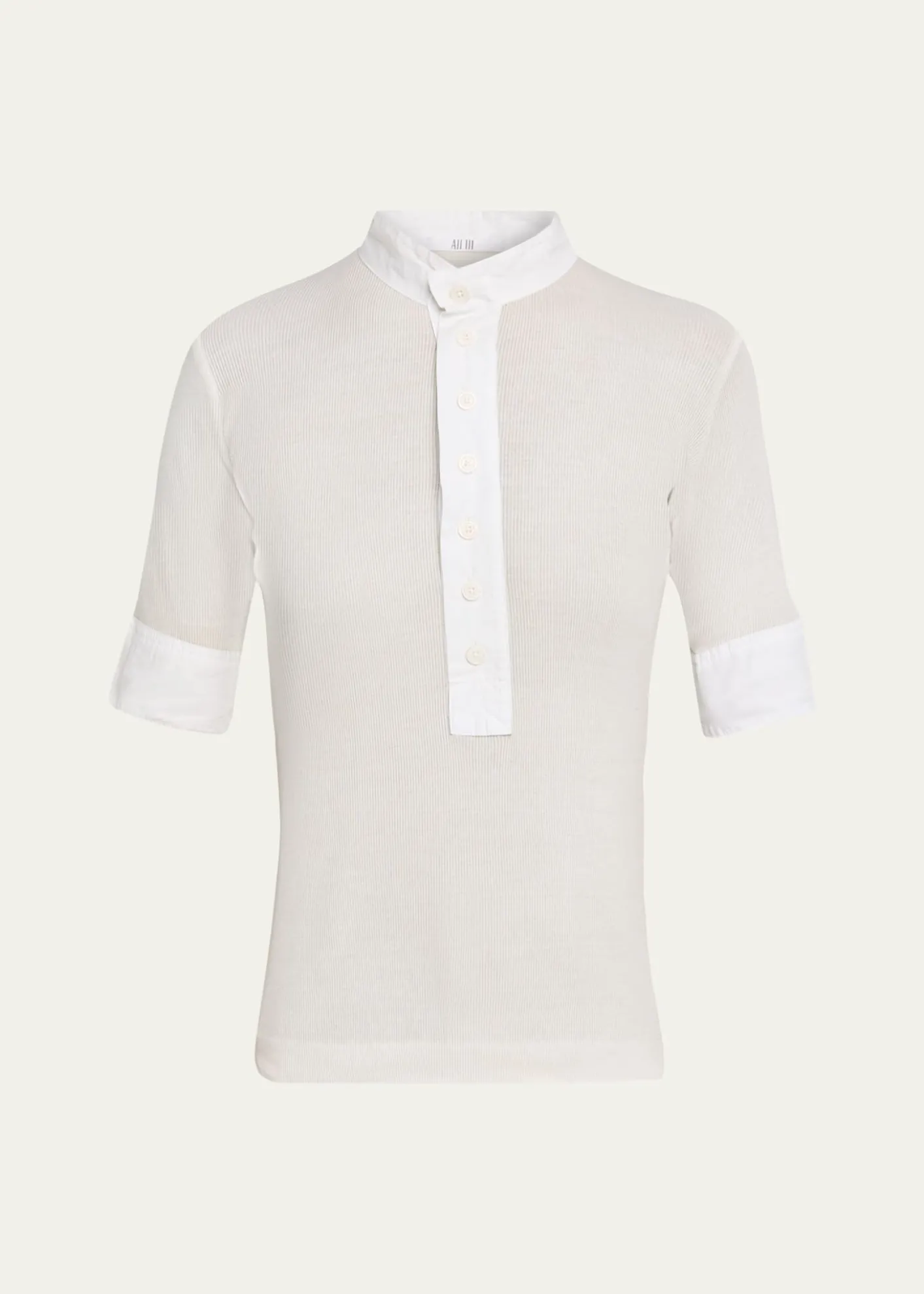 All ThreeMaria Rib Henley Shirt