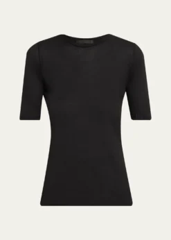 All ThreeVictoria Three-Quarter Sleeve Cotton Top