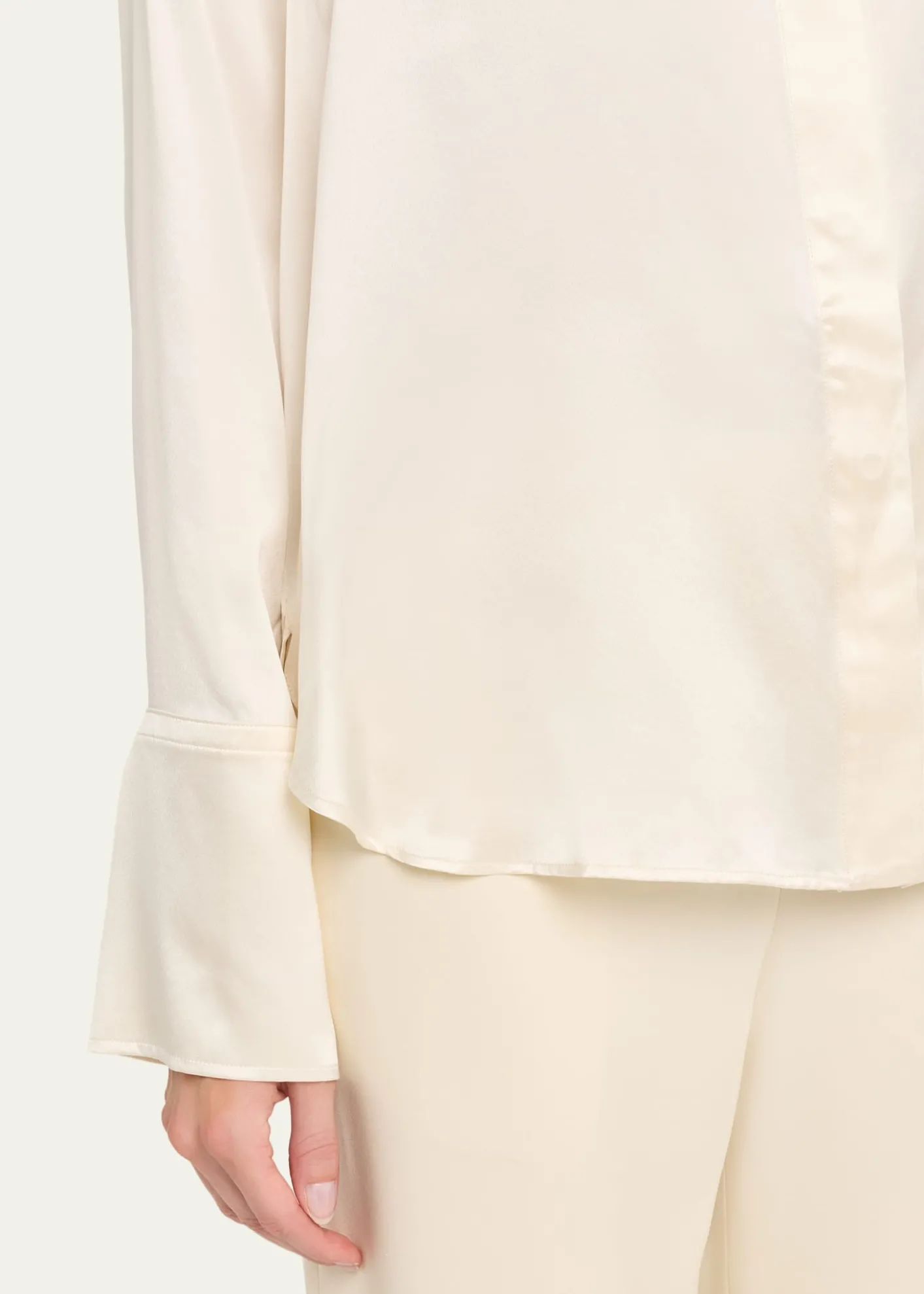 All ThreeZoraya Silk Button-Front Shirt
