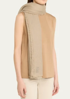 AlonpiOversized Cashmere and Silk Blend Scarf