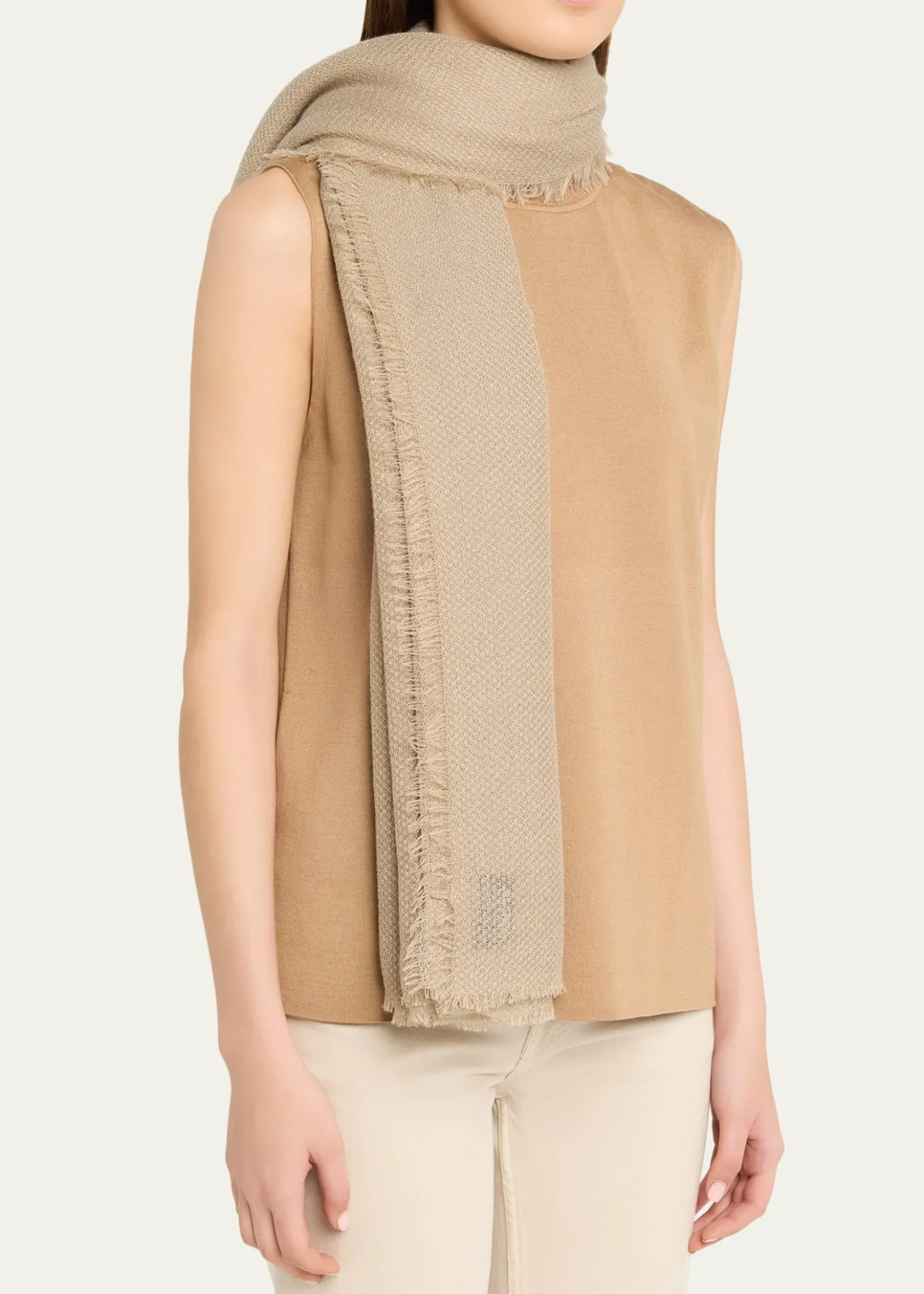 AlonpiOversized Cashmere and Silk Blend Scarf