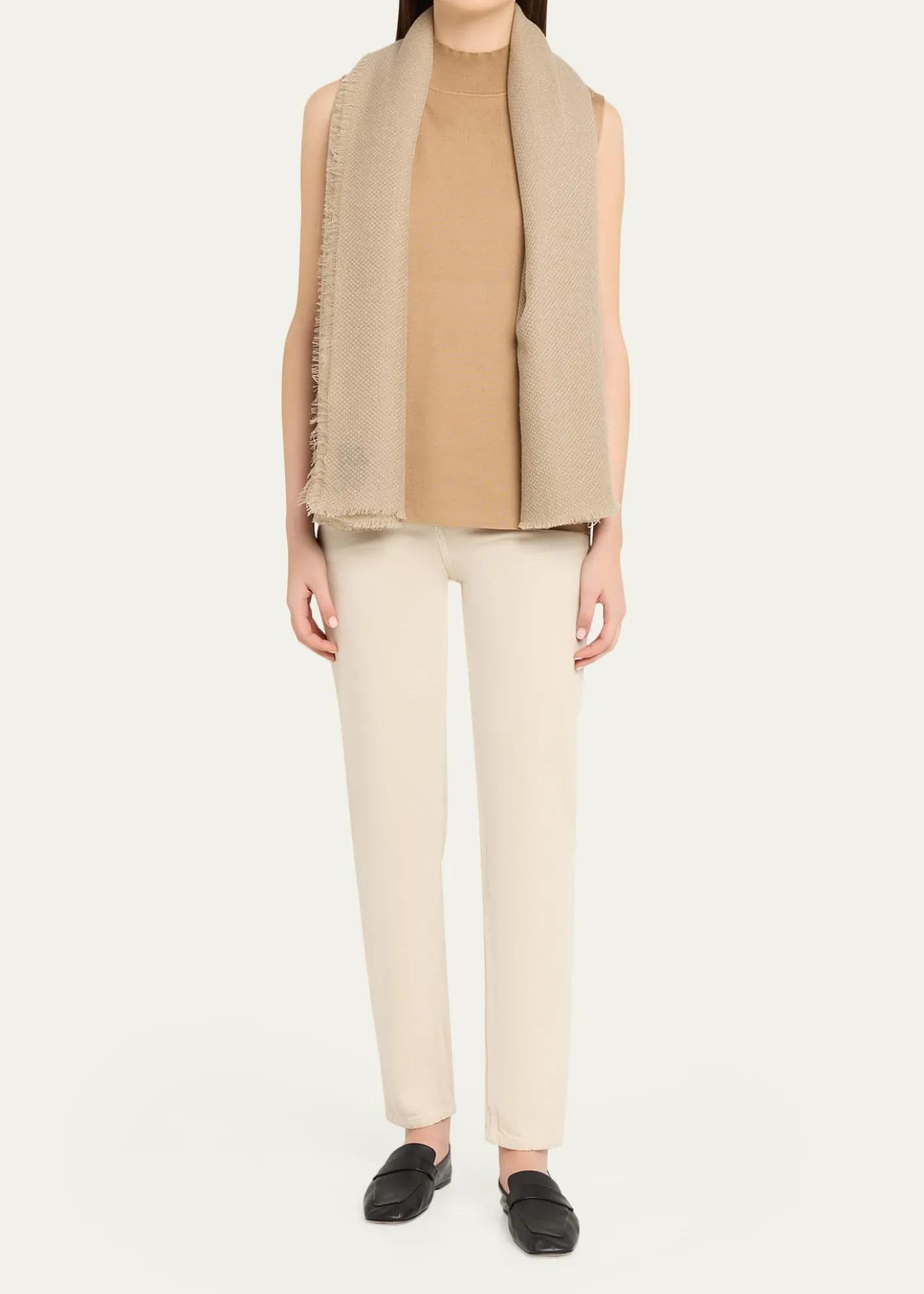 AlonpiOversized Cashmere and Silk Blend Scarf