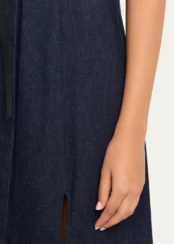 AltuzarraKieran Denim Leather Belted Midi Dress