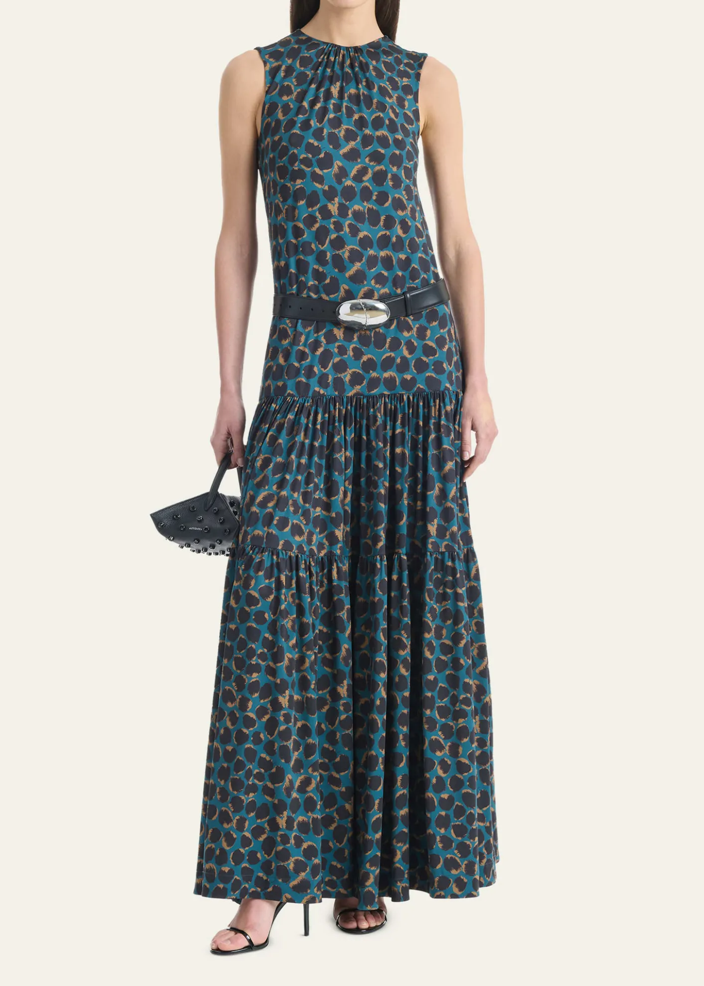 AltuzarraLiza Spotted Jersey Tiered Maxi Dress