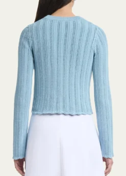 AltuzarraMariette Lattice Knit Crewneck Cardigan