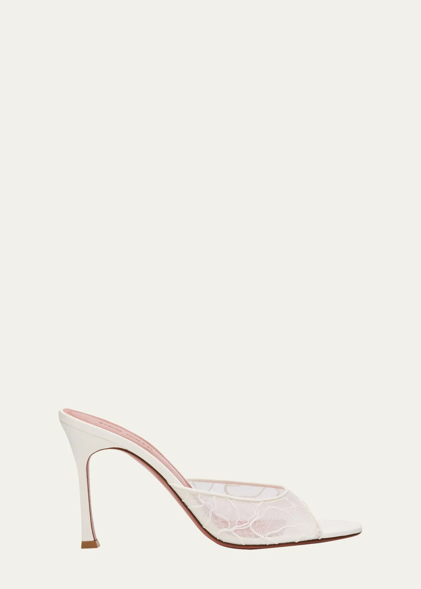Amina MuaddiAlexa Lace Stiletto Mule Sandals