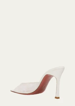 Amina MuaddiAlexa Lace Stiletto Mule Sandals