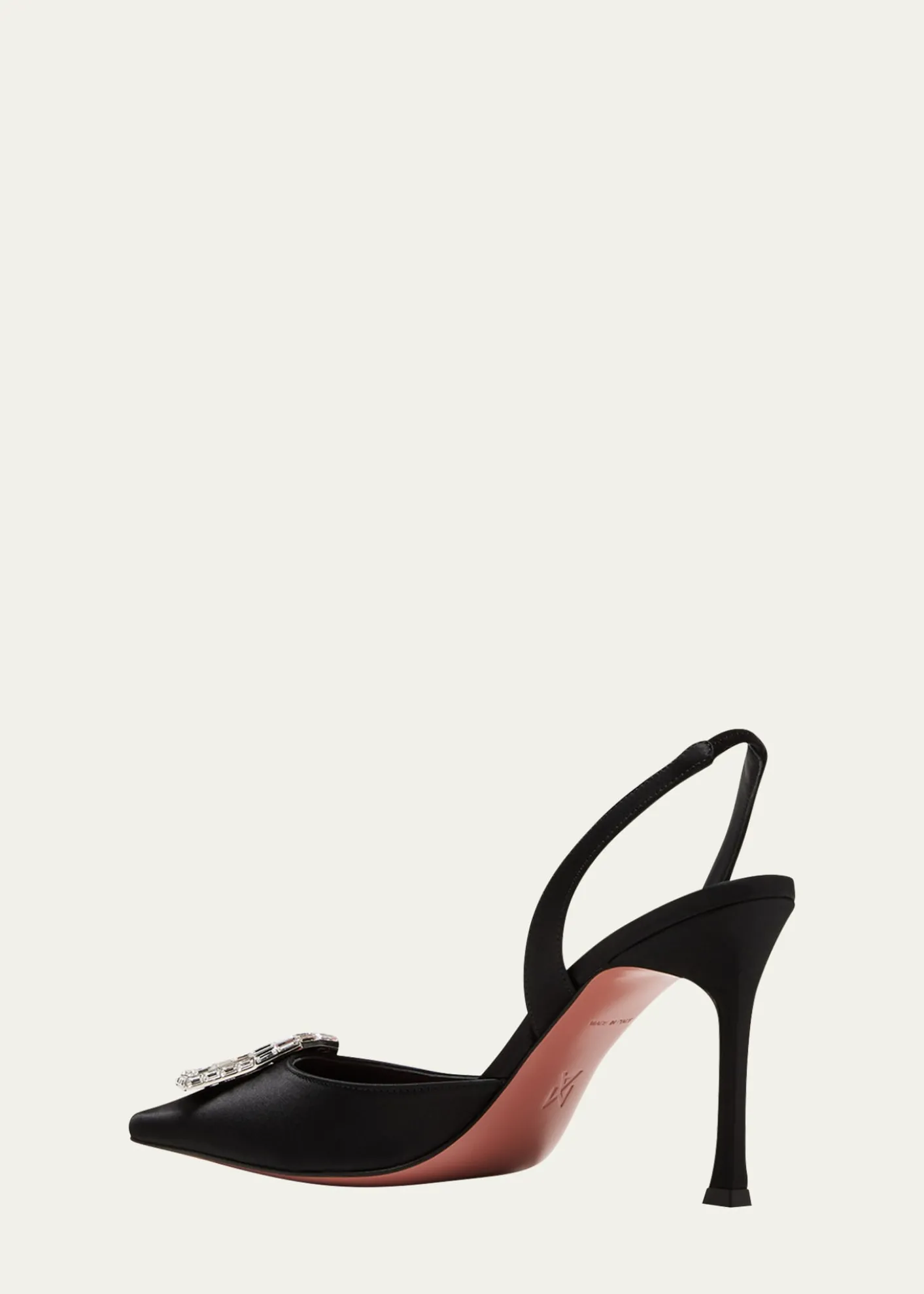 Amina MuaddiCamelia Silk Crystal Halter Pumps