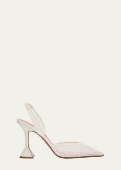 Amina MuaddiHolli Lace Slingback Pumps