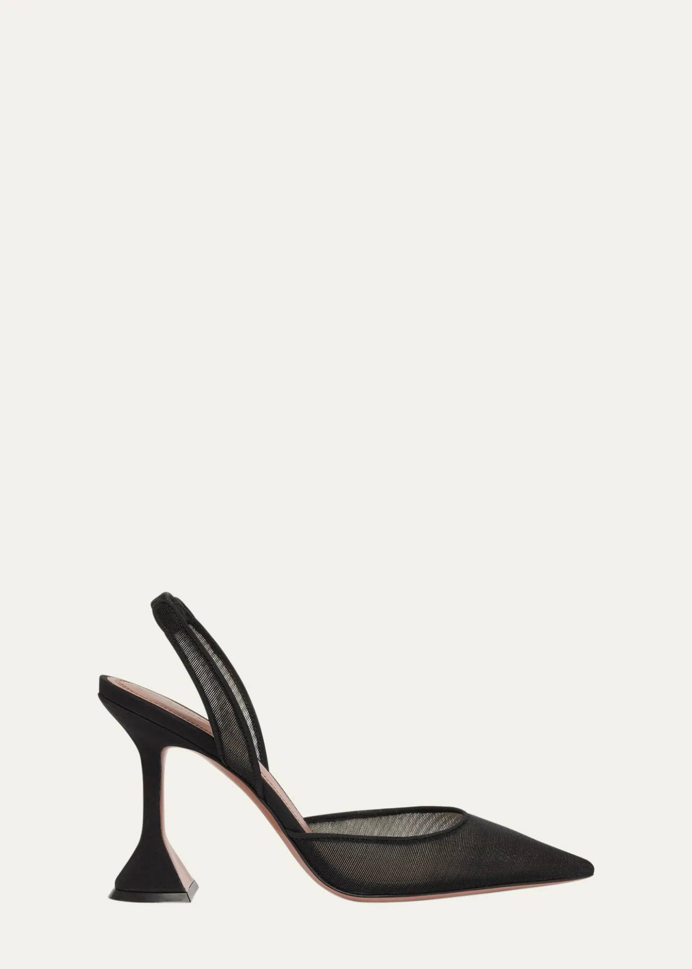 Amina MuaddiHolli Pointed Mesh Slingback Pumps