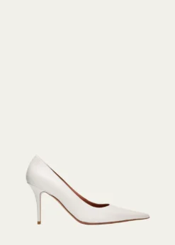 Amina Muaddi90mm Barbara Leather Pointed-Toe Pumps