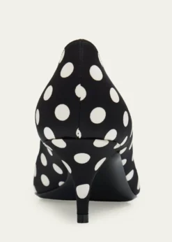 Amina Muaddi55mm Barbara Polka-Dot Satin Pumps