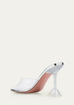 Amina Muaddi70mm Lupita Transparent Mule Sandals