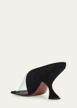 Amina Muaddi90mm Mackenzie Suede and PVC Sandals