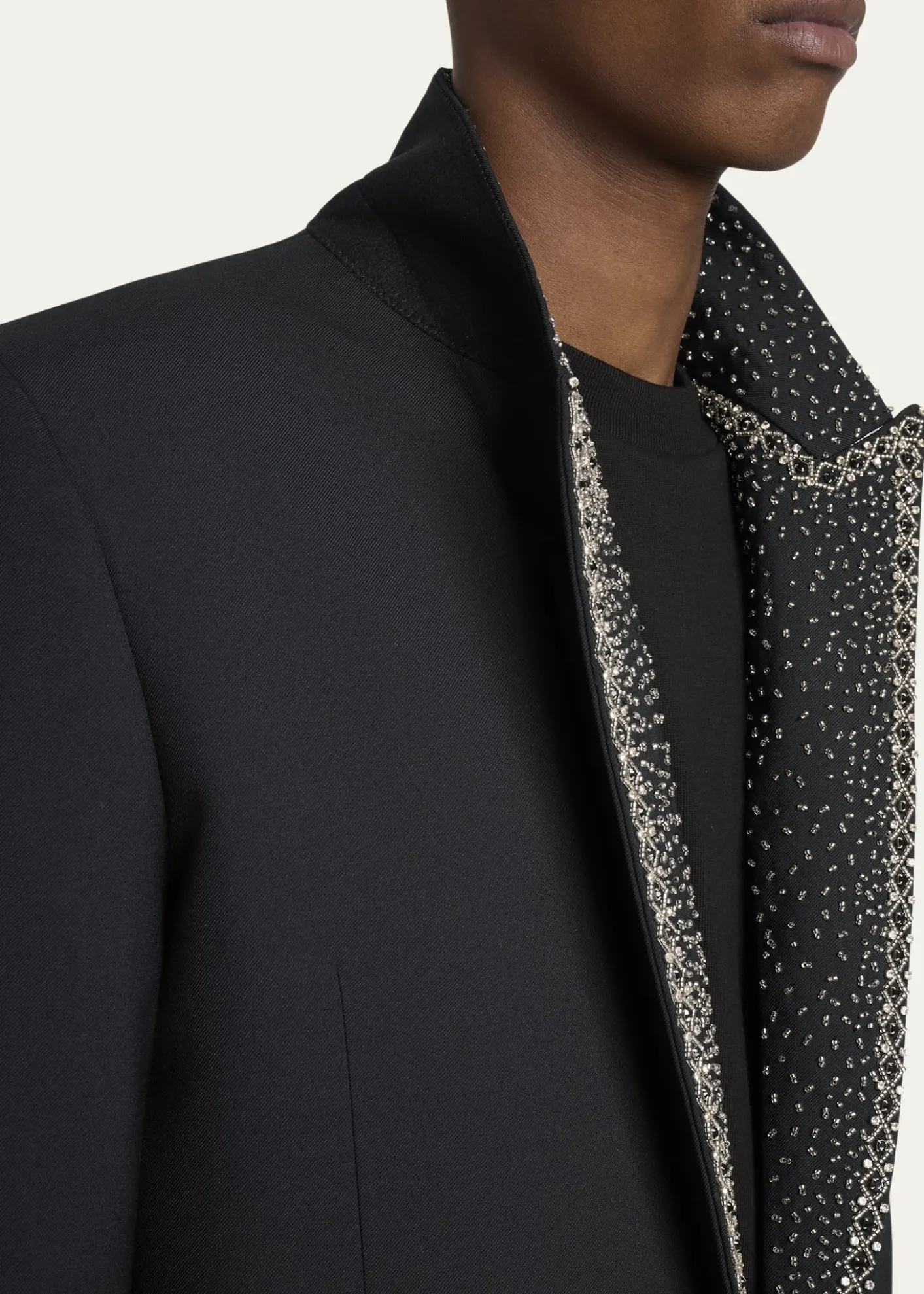 AmiriMen's Sequin Peak Lapel Oversized Blazer