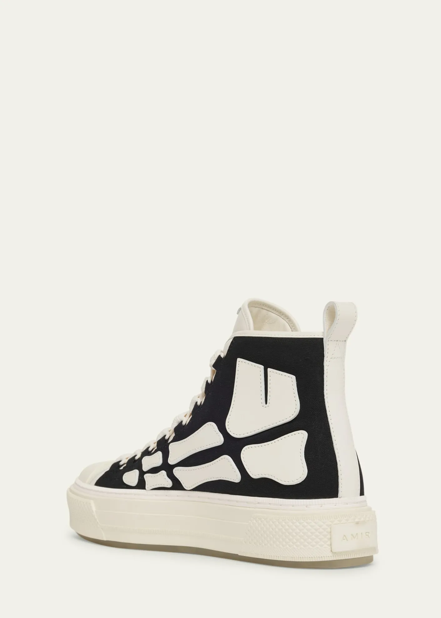 AmiriMen's Skel Court Canvas and Leather High-Top Sneakers